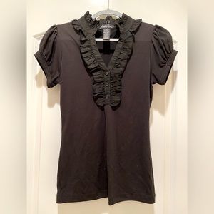 Black embellished t-shirt (Size S - 3/5)